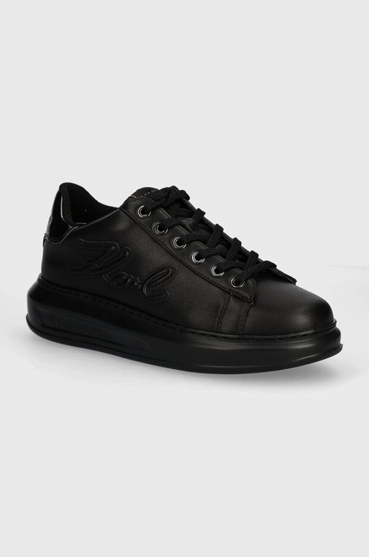 Kožené tenisky Karl Lagerfeld KAPRI Planet friendly černá KL62511A.00X
