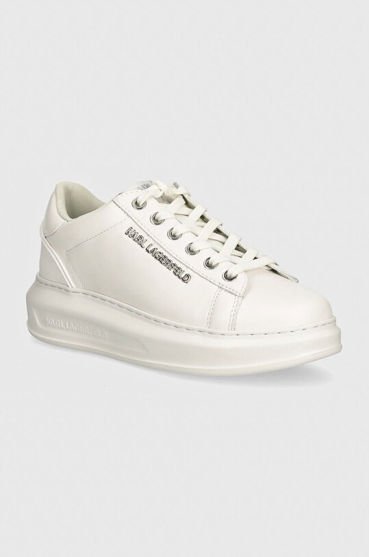 Кожени маратонки Karl Lagerfeld KAPRI равна бял KL62525N.01W