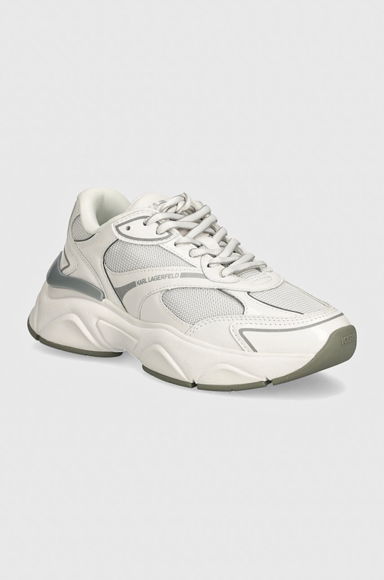 Karl Lagerfeld sneakersy skórzane KOMET tekstylny biały KL65624.41S