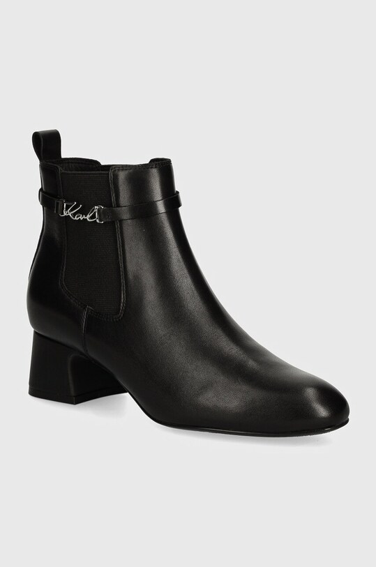 Karl Lagerfeld ghete chelsea de piele BONNIE pana la 5 cm negru KL30344.000