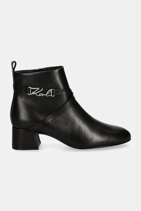 Kožené členkové topánky Karl Lagerfeld BONNIE KL30354.00S čierna AW24