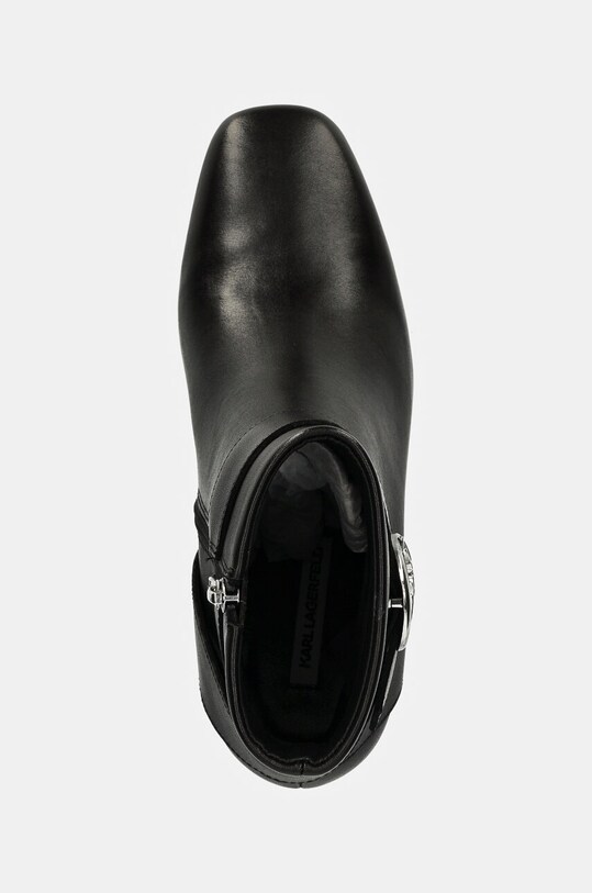 Kožené kotníkové boty Karl Lagerfeld BEATA černá KL31444.000