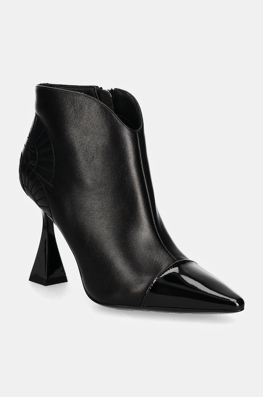 Кожаные полусапожки Karl Lagerfeld DEBUT II без утепления чёрный KL32034.000