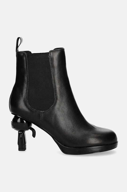 Karl Lagerfeld sztyblety skórzane IKON ISLAND KL39044.000 czarny NC24