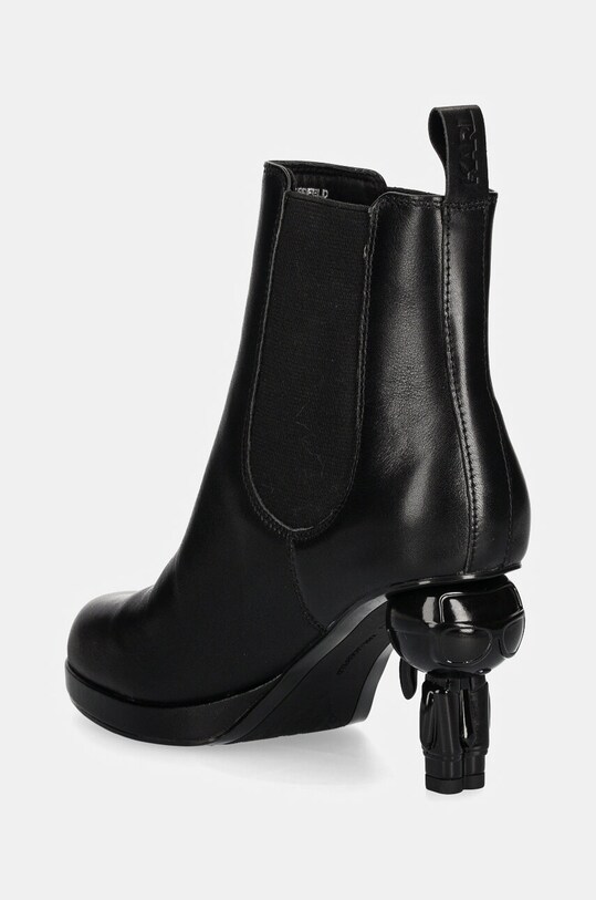 Obuwie Karl Lagerfeld sztyblety skórzane IKON ISLAND KL39044.000 czarny