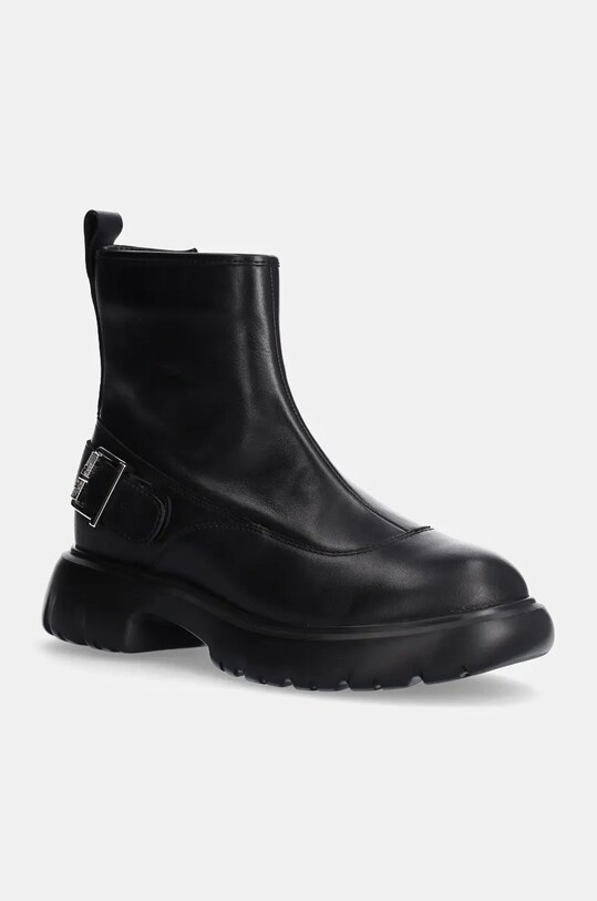 Шкіряні черевики Karl Lagerfeld PHOENIX без утеплення чорний KL42165.000