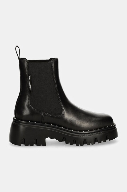 Шкіряні черевики Karl Lagerfeld KOMBAT KL45344.000 чорний AW24