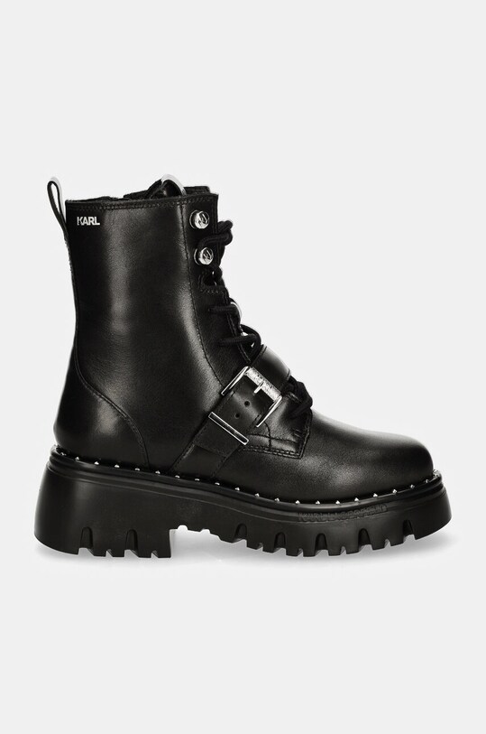 Kožené workery Karl Lagerfeld KOMBAT KL45354.000 čierna AW24