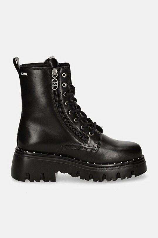 Шкіряні черевики Karl Lagerfeld KOMBAT KL45364.000 чорний AW24