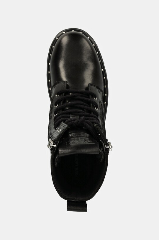 Шкіряні черевики Karl Lagerfeld KOMBAT чорний KL45364.000