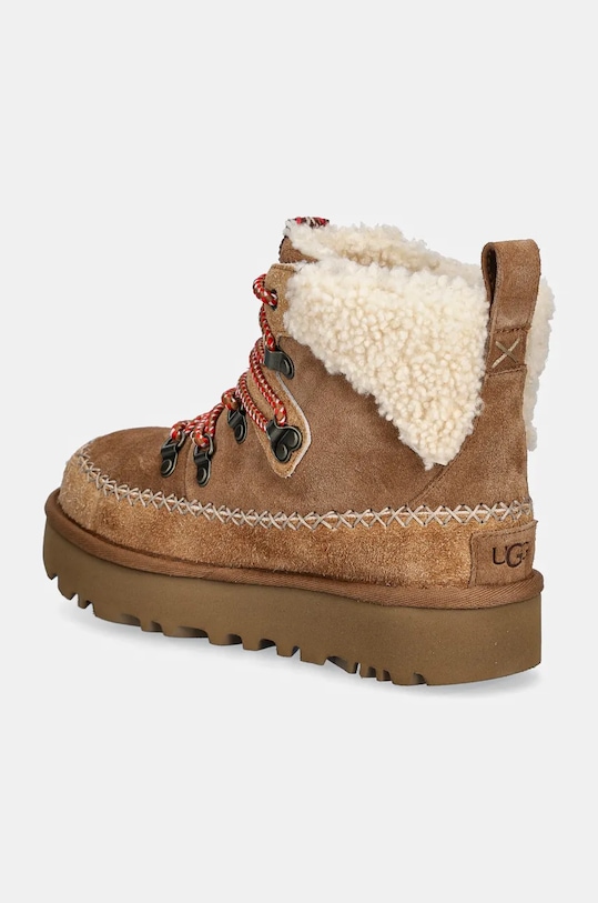 Boty Semišové boty UGG Classic Alpine Lace Up 1158271.CHE hnědá