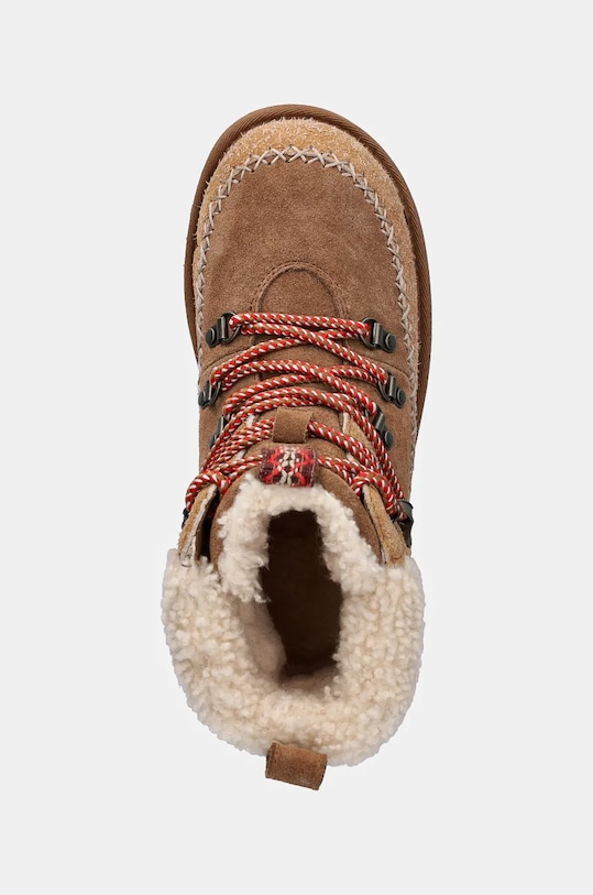 Semišové boty UGG Classic Alpine Lace Up hnědá 1158271.CHE