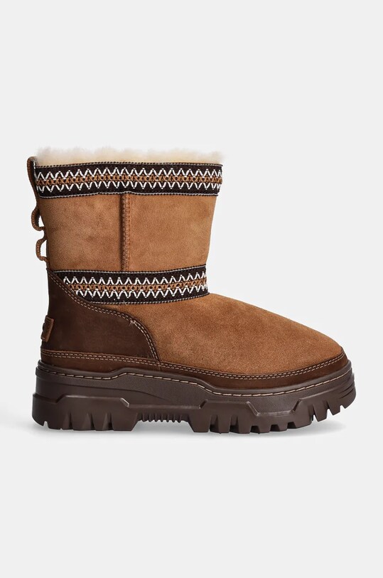 UGG cizme de zăpadă din piele întoarsă Classic Mini Trailgazer 1158322.CHE maro AW24