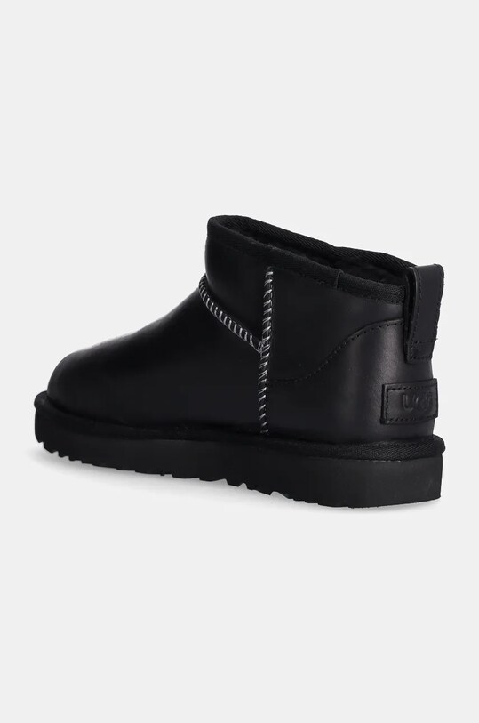 Shoes UGG leather snow boots Classic Ultra Mini Lthr Regen 1163490.BLK black