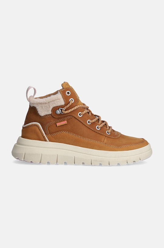 Palladium sneakersy zamszowe PALLAFLEX CUFF WARM 94339.252.M brązowy AW24