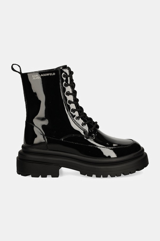 Шкіряні черевики Karl Lagerfeld Jeans BROOKE KLJ41151.1BP чорний AW24