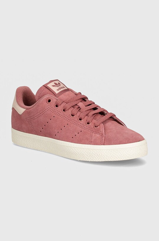 Semišové tenisky adidas Originals Stan Smith Cs plochá burgundské IF6945