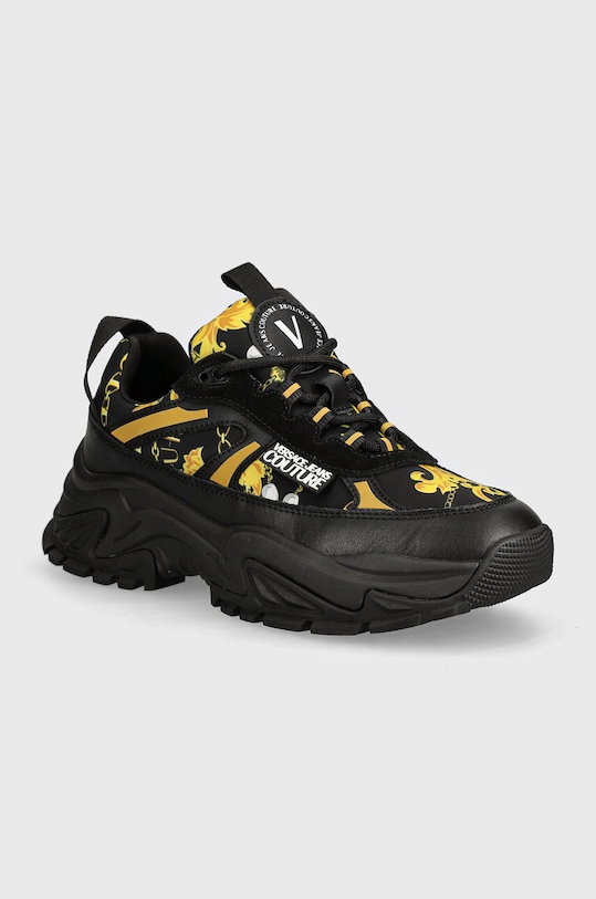 Tenisky Versace Jeans Couture Hiker semišová koža čierna 77VA3SVG.ZP321.G89