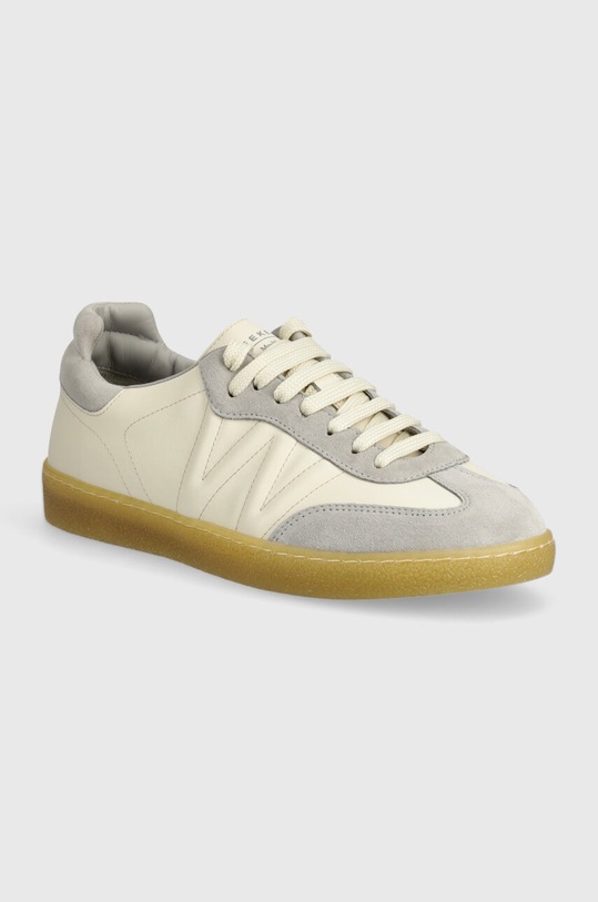 Weekend Max Mara sneakersy skórzane PACOBICOLOR skóra zamszowa beżowy 2425766054600.M.GREY