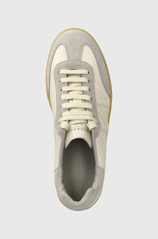 Weekend Max Mara sneakersy skórzane PACOBICOLOR beżowy 2425766054600.M.GREY