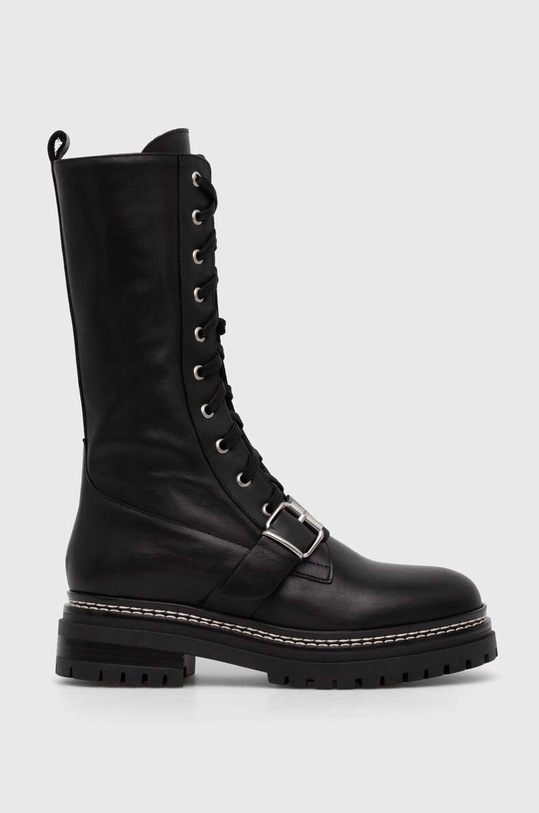 Weekend Max Mara bocanci de piele 2425796054600.BLACK negru AW24