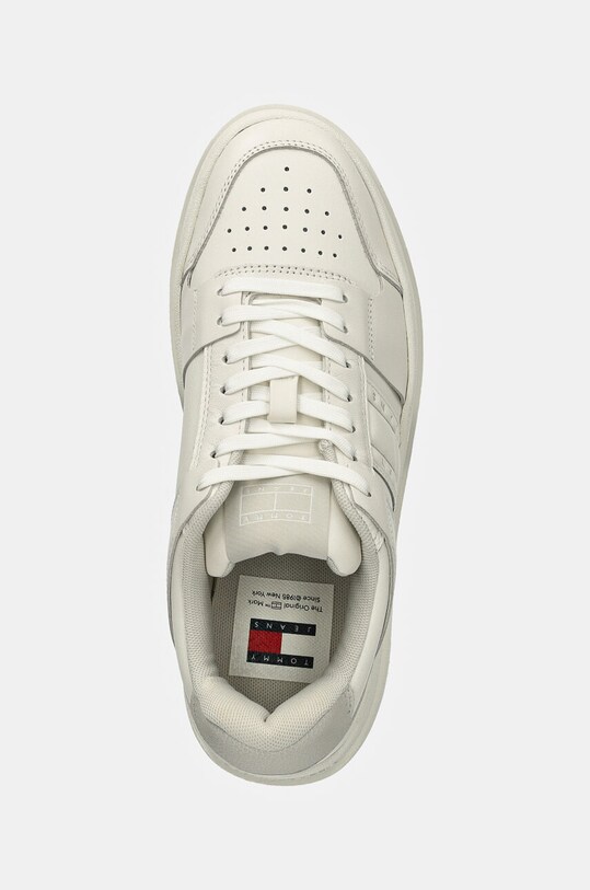 Шкіряні кросівки Tommy Jeans THE BROOKLYN FLATFORM білий EN0EN02592