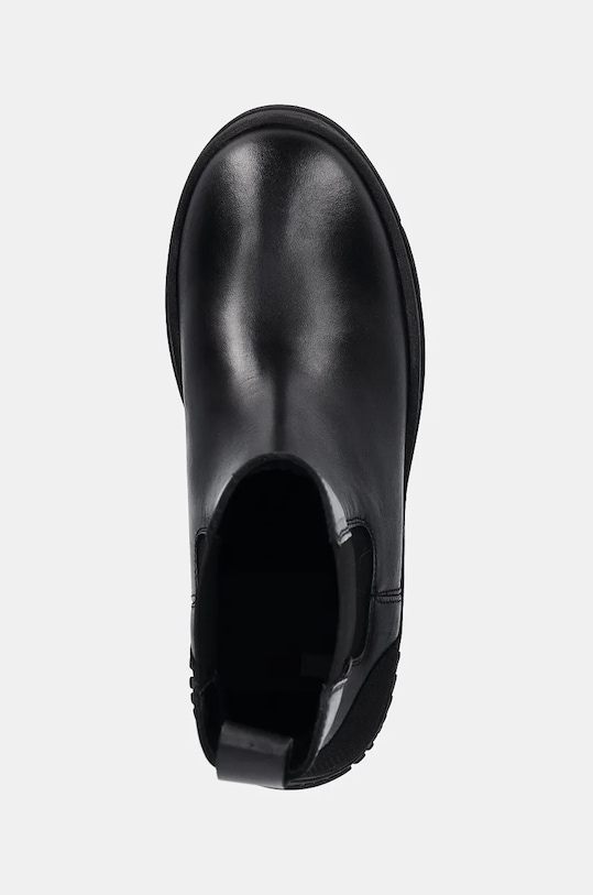 Tommy Jeans ghete chelsea de piele TJW CHELSEA FLATFORM BOOT negru EN0EN02597