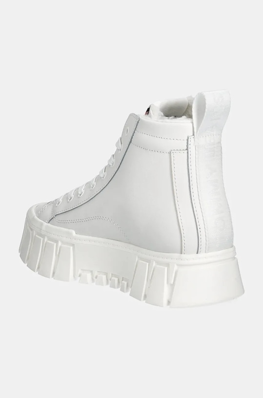 Obuwie Tommy Jeans sneakersy skórzane TJW VULC FLATFORM MC WL EN0EN02609 biały