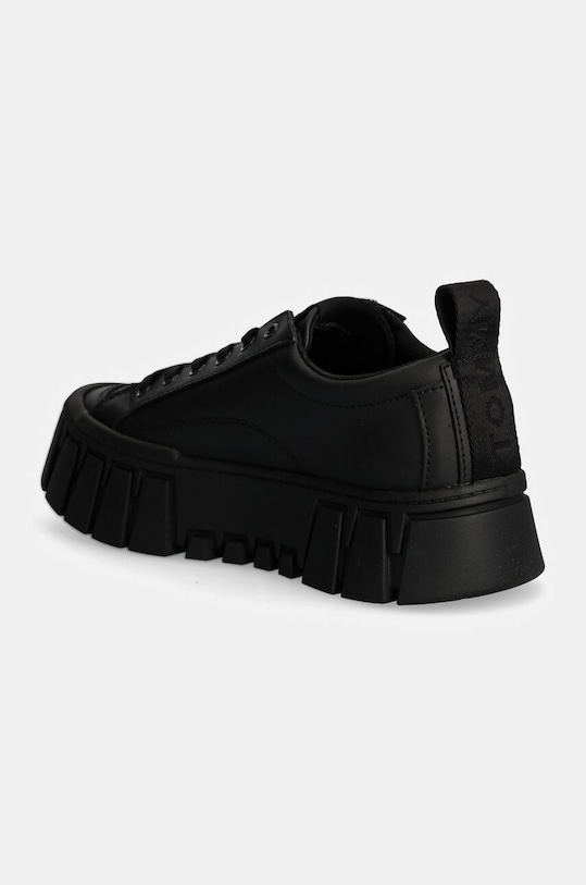 Boty Kožené sneakers boty Tommy Jeans TJW VULC FLATFORM LC LEATHER EN0EN02610 černá