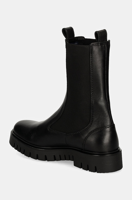 Obuwie Tommy Jeans sztyblety skórzane TJW LONG CHELSEA BOOT EN0EN02625 czarny