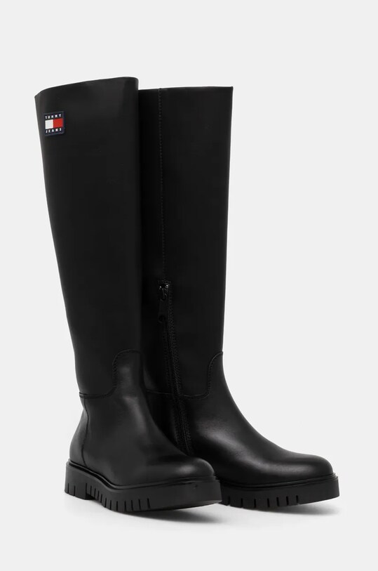 Boty Kozačky Tommy Jeans TJW LONG SHAFT BOOT EN0EN02627 černá