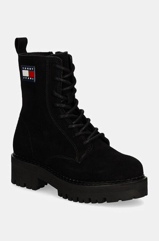Черевики Tommy Jeans TJW URBAN LACE UP SUEDE замша чорний EN0EN02630