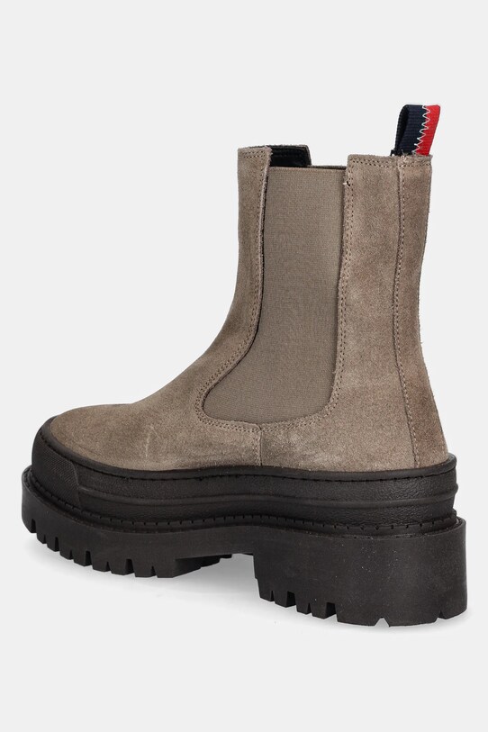 Взуття Замшеві черевики Tommy Jeans TJW FOXING CHELSEA SUEDE EN0EN02631 бежевий