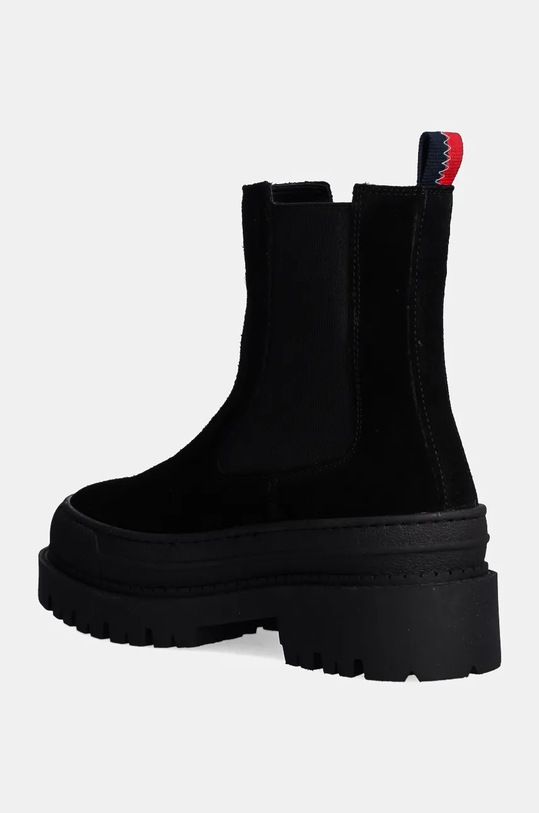 Obuwie Tommy Jeans sztyblety zamszowe TJW FOXING CHELSEA SUEDE EN0EN02631 czarny