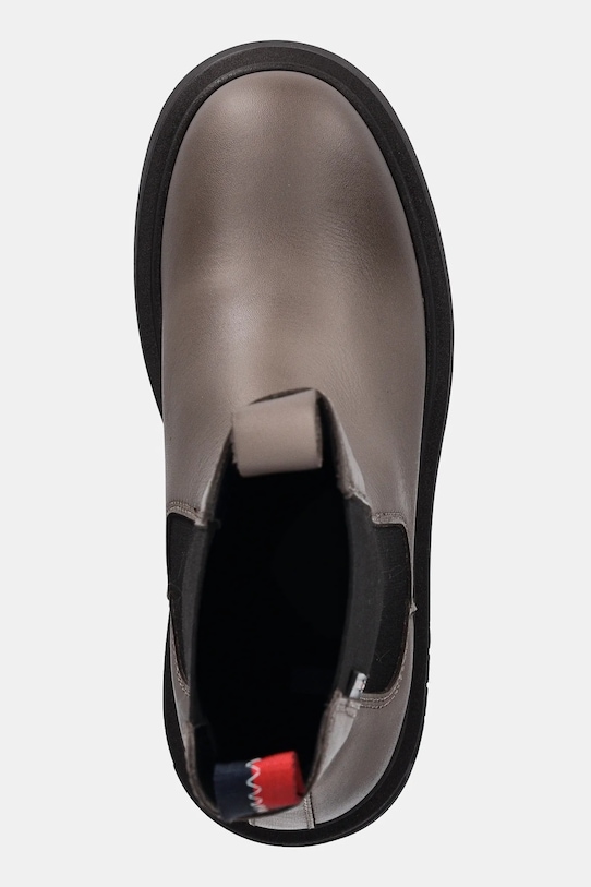 Tommy Jeans sztyblety skórzane TJW CHUNKY CHELSEA brązowy EN0EN02635