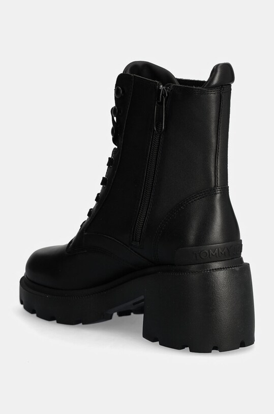 Încălțăminte Tommy Jeans botine TJW MID HEEL BOOT LEATHER EN0EN02640 negru