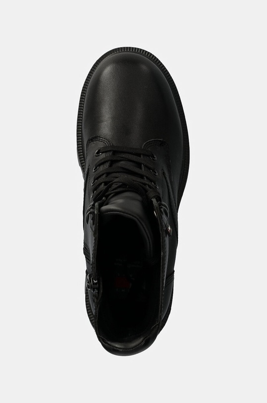 Členkové topánky Tommy Jeans TJW MID HEEL BOOT LEATHER čierna EN0EN02640