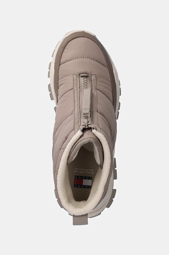 Tommy Jeans cizme de iarna TJW HYBRID BOOT ZIP UP WL bej EN0EN02641
