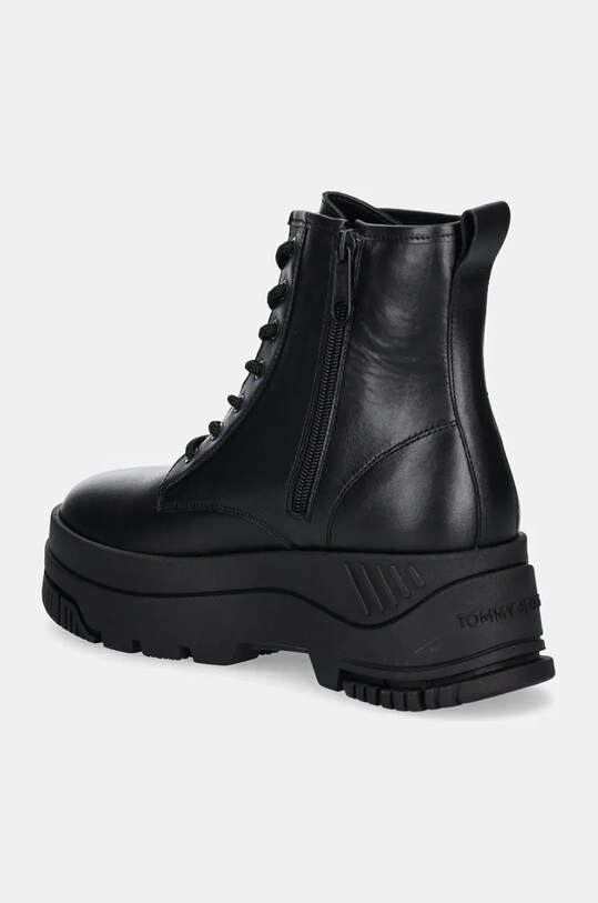 Взуття Шкіряні черевики Tommy Jeans TJW LACE UP FLATFORM BOOT EN0EN02665 чорний