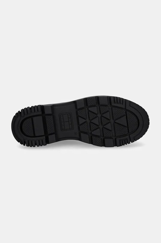 Шкіряні черевики Tommy Jeans TJW LACE UP FLATFORM BOOT EN0EN02665 чорний