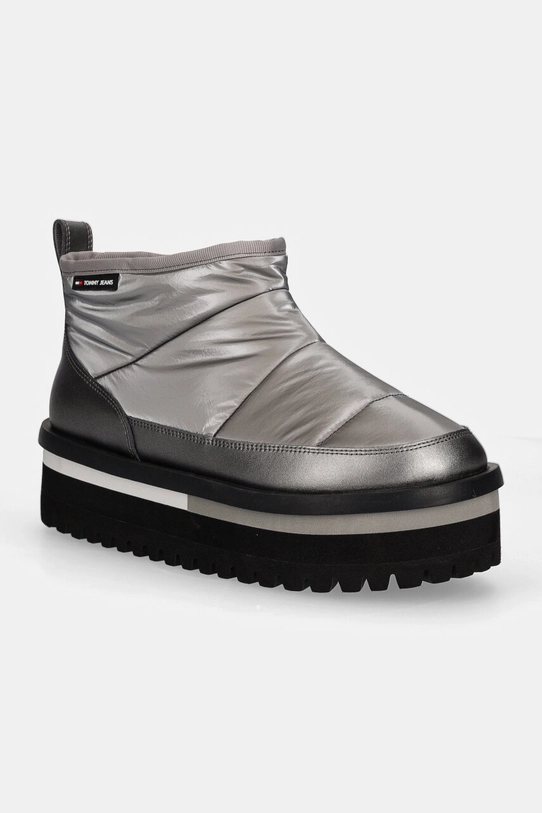 Зимние сапоги Tommy Jeans TJW NYLON FLATFORM BOOT WL кожа серый EN0EN02689