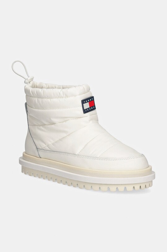 Tommy Jeans śniegowce TJW PADDED FLAT BOOT WL tekstylny biały EN0EN02725