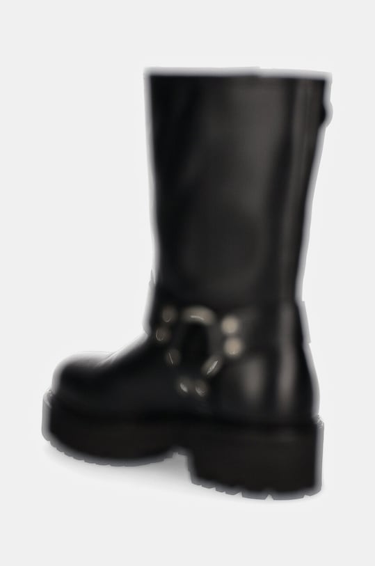 Scarpe Tommy Jeans stivaletti alla caviglia in pelle TJW URBAN BIKER BOOT LEATHER EN0EN02728 nero