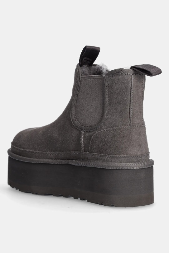 Încălțăminte UGG botine din piele întoarsă Neumel Platform Chelsea 1134526.GREY gri