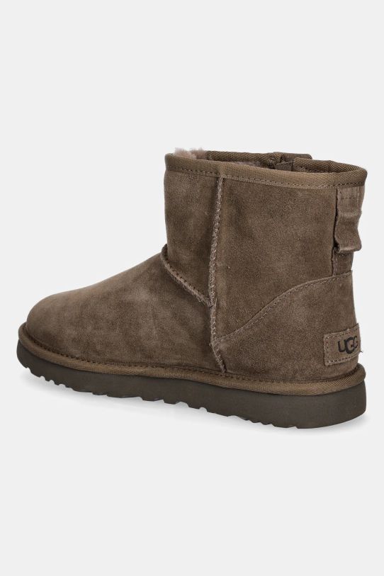 Obuwie UGG śniegowce zamszowe Classic Mini Bailey Zip 1151230.HCK brązowy