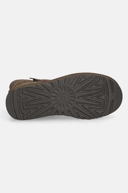 UGG śniegowce zamszowe Classic Mini Bailey Zip 1151230.HCK brązowy