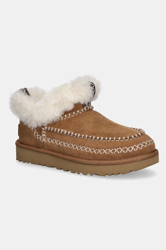 UGG cizme de zapada din piele intoarsa Classic Ultra Mini Alpine izolat maro 1158224.CHE