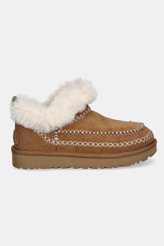 UGG cizme de zapada din piele intoarsa Classic Ultra Mini Alpine 1158224.CHE maro AW24