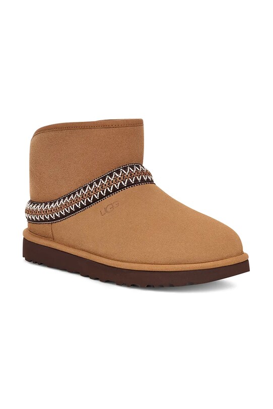 Обувь Замшевые сапоги UGG Classic Mini Crescent 1158262.CHE коричневый