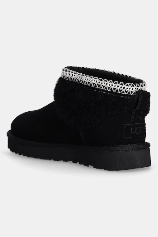 Încălțăminte UGG cizme de zapada din piele intoarsa Classic Ultra Mini Maxi Curly 1158263.BLK negru